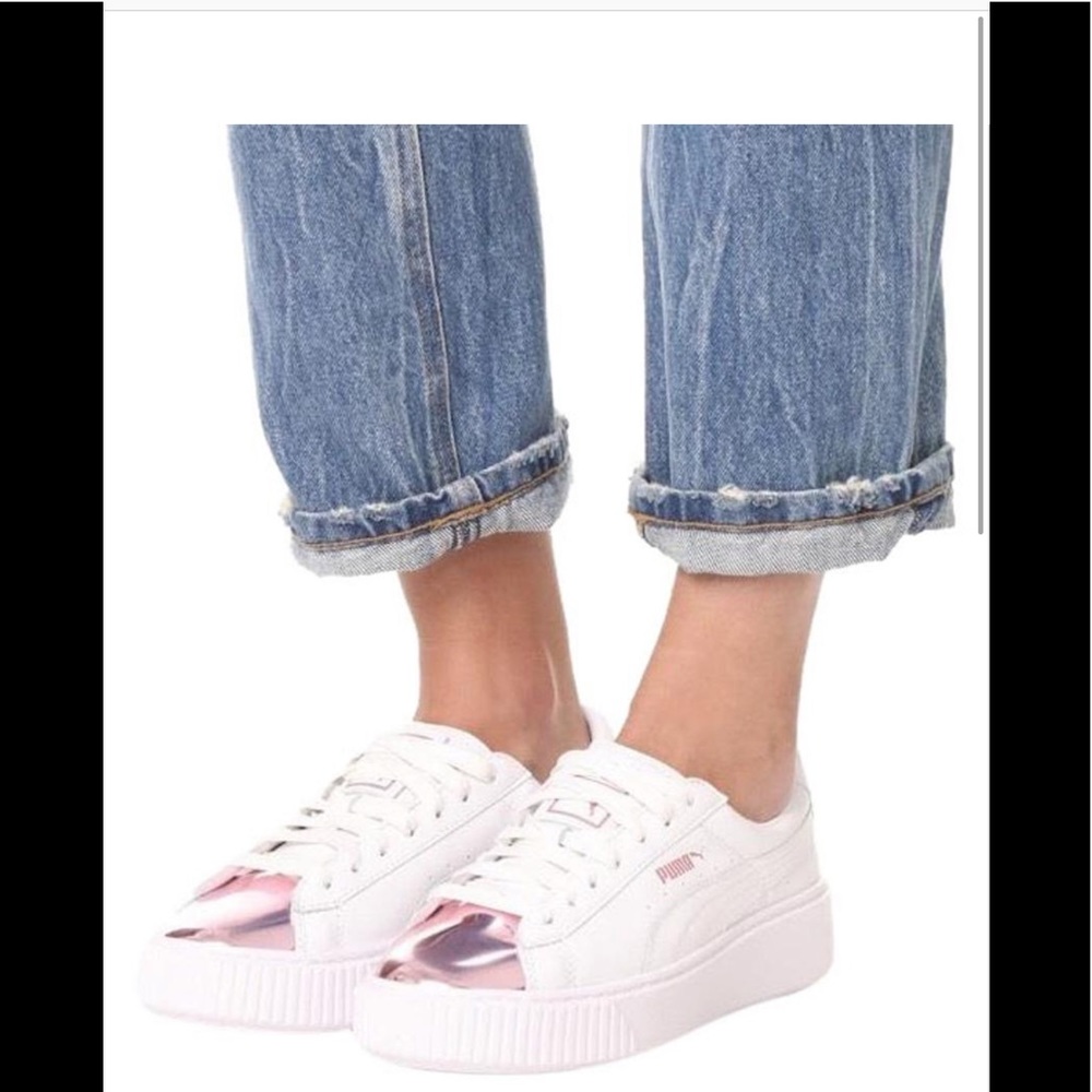 PUMA Sneakers Basket Platform Metallic Pink/White
